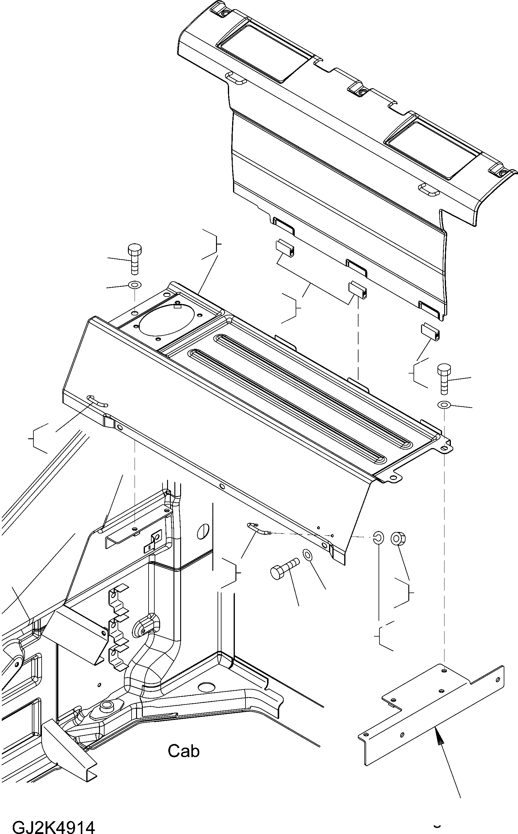 Схема запчастей Komatsu PW140-7 - OPERATORґS КАБИНА (ЗАДН. КРЫШКА) K OPERATORґS ОБСТАНОВКА И СИСТЕМА УПРАВЛЕНИЯ