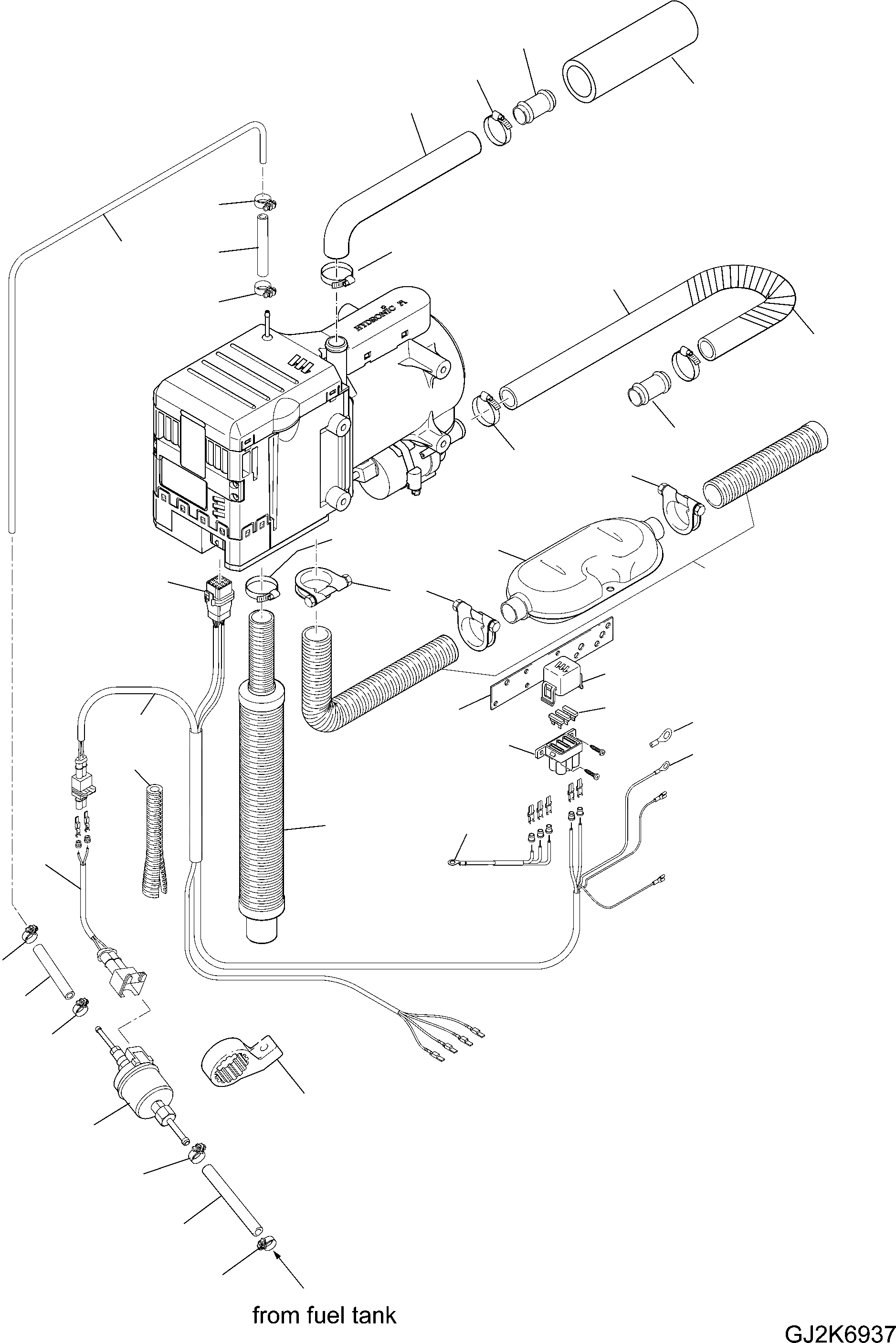 Схема запчастей Komatsu PW140-7 - DIESEL ОБОГРЕВАТЕЛЬ. - ОБОГРЕВАТЕЛЬ. СОЕДИНИТЕЛЬН. ЧАСТИ K OPERATORґS ОБСТАНОВКА И СИСТЕМА УПРАВЛЕНИЯ