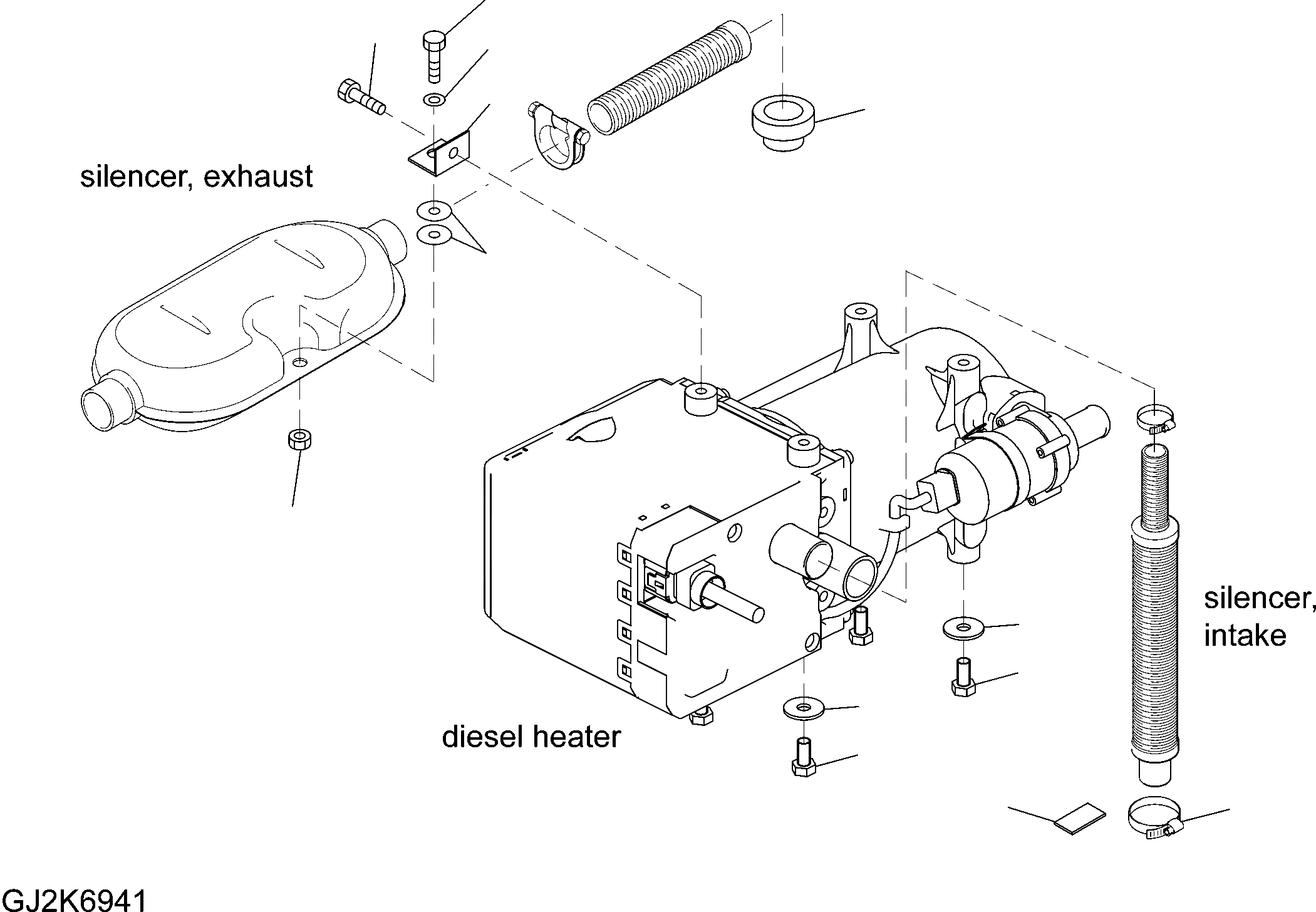 Схема запчастей Komatsu PW140-7 - DIESEL ОБОГРЕВАТЕЛЬ. - ЭЛЕМЕНТЫ КРЕПЛЕНИЯ K OPERATORґS ОБСТАНОВКА И СИСТЕМА УПРАВЛЕНИЯ