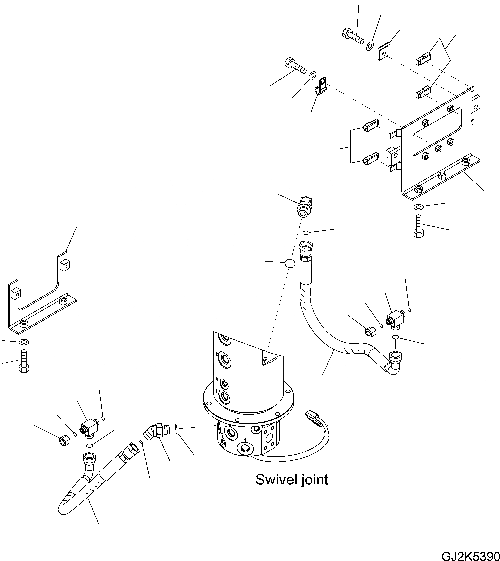 Схема запчастей Komatsu PW140-7 - ПОВОРОТНОЕ СОЕДИНЕНИЕ НАВЕСН. ОБОРУД ЧАСТИ (ПЕРЕДН. LESS - ЗАДН. ОТВАЛ) N ПОВОРОТН. КРУГ И КОМПОНЕНТЫ
