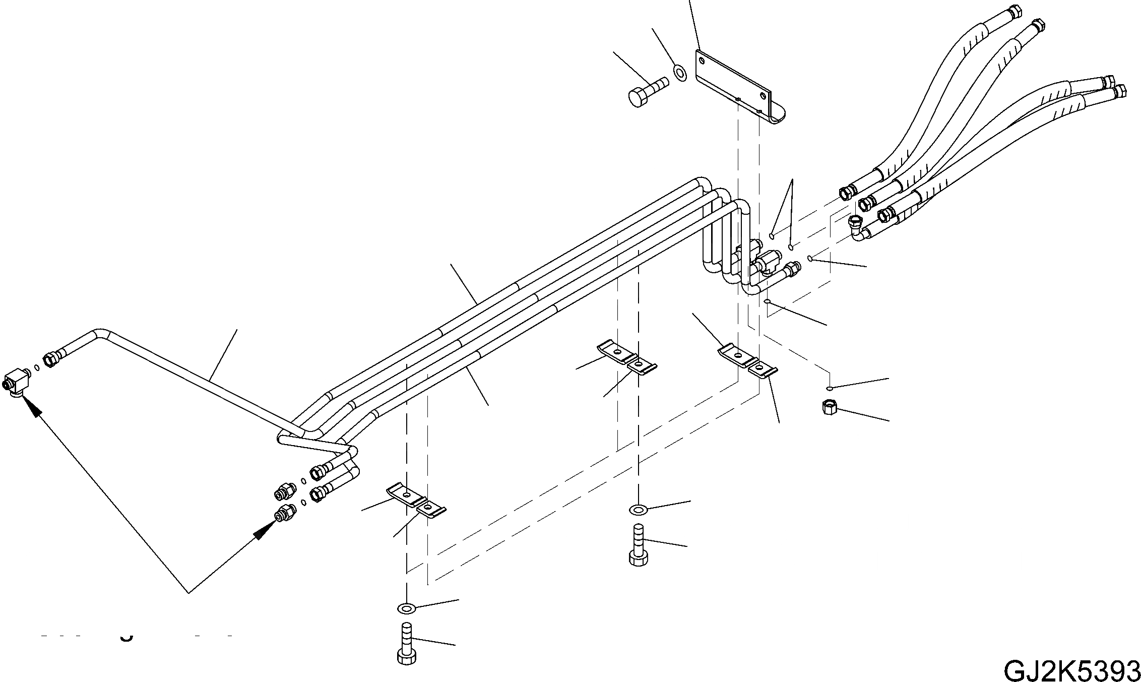 Схема запчастей Komatsu PW140-7 - ЗАДН. ОПОРА (ГИДРОЛИНИЯ) S ПОДВЕСКА И КОЛЕСА