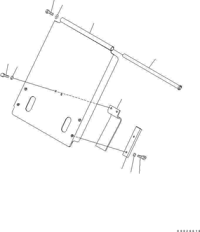 Схема запчастей Komatsu PW140-7 - ЦИЛИНДР ОТВАЛА ЧАСТИ КОРПУСА S ПОДВЕСКА И КОЛЕСА