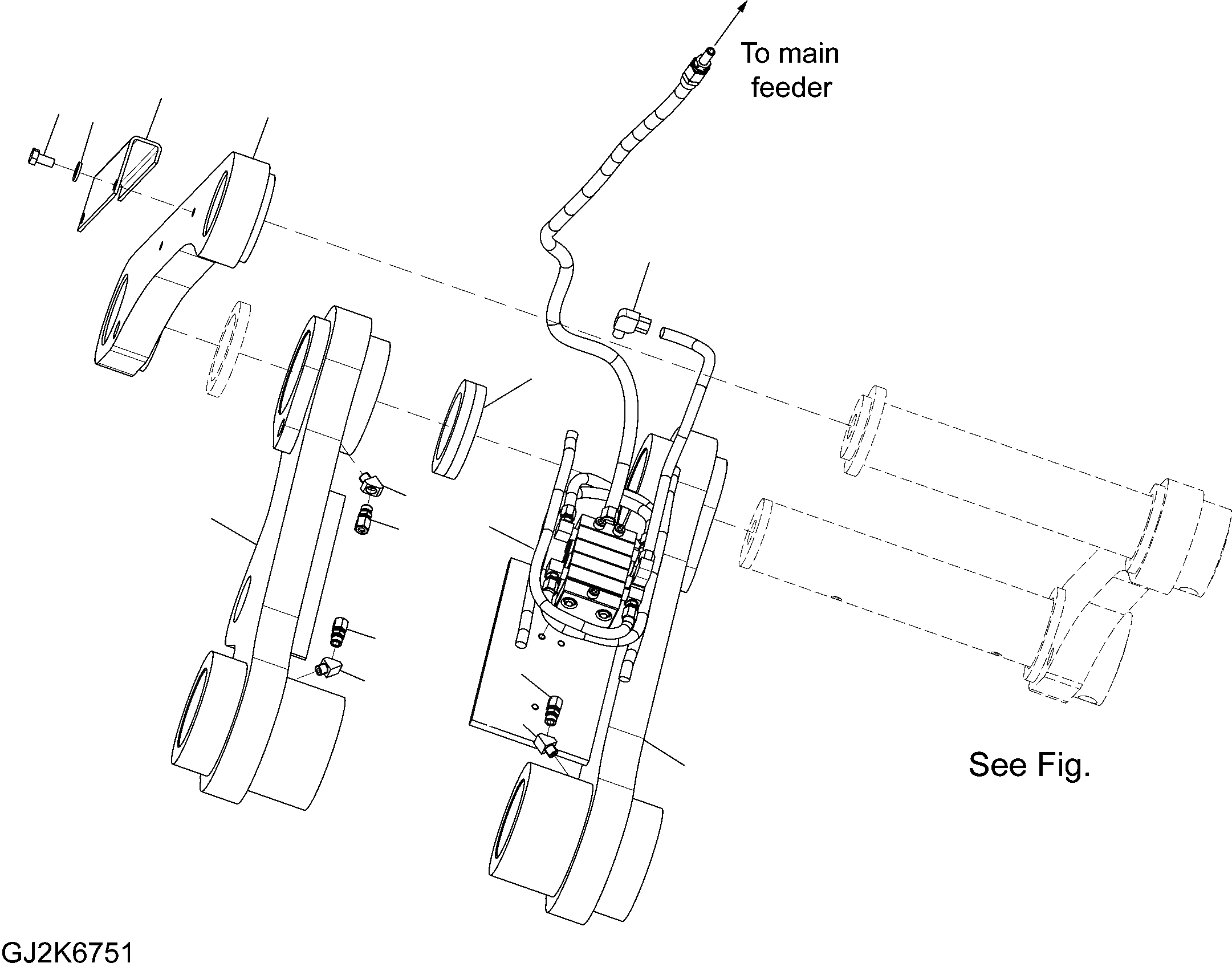 Схема запчастей Komatsu PW140-7 - АВТОМАТИЧ. СМАЗ. - СОЕДИНИТЕЛЬН. ЗВЕНО W РАЗНОЕ