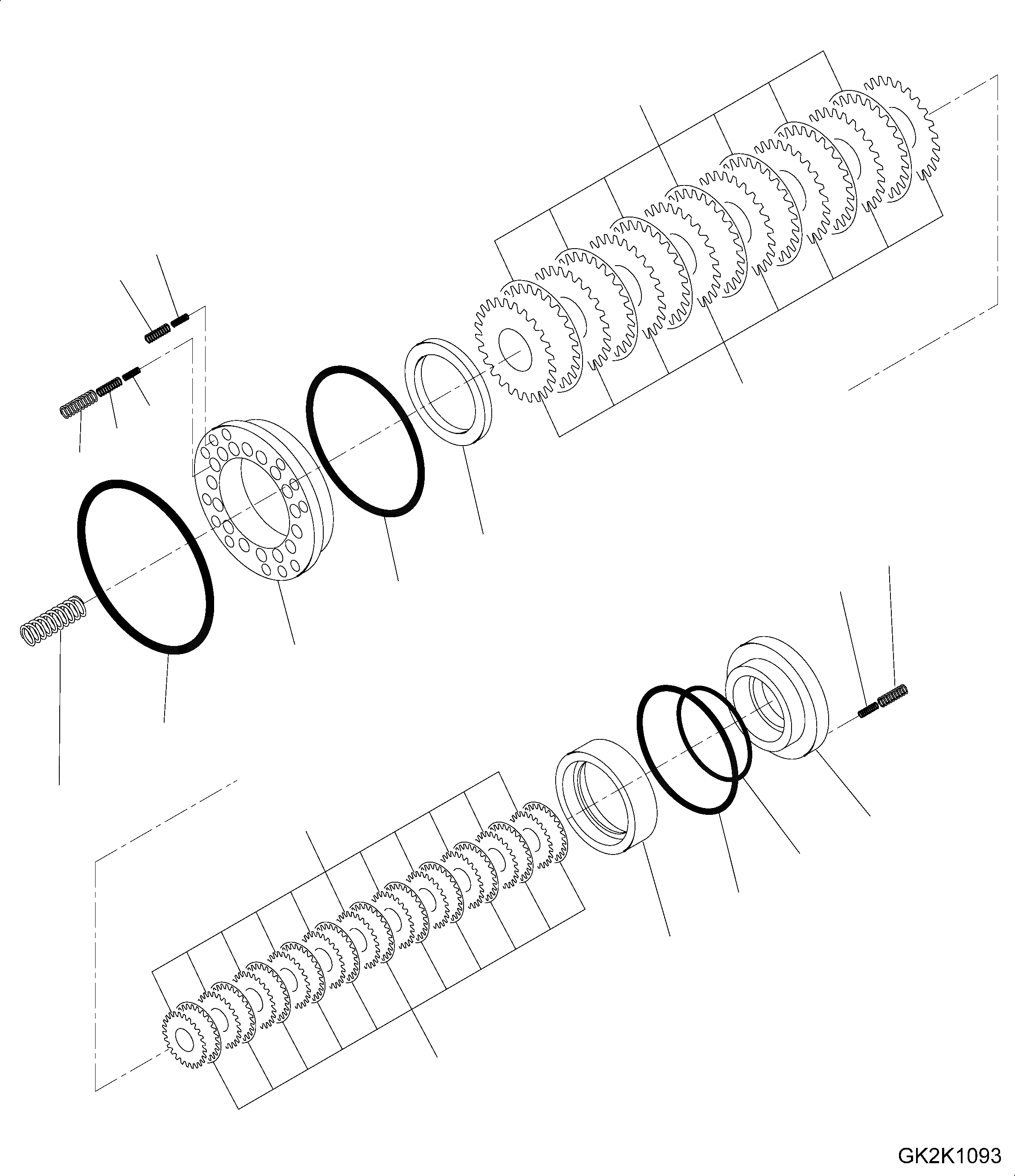 Схема запчастей Komatsu PW140-7 - ЗАДН. МОСТ (ТРАНСМИССИЯ) (ТОРМОЗ.) (ВНУТР. ЧАСТИ) (8/8) Y ОСНОВН. КОМПОНЕНТЫ И РЕМКОМПЛЕКТЫ