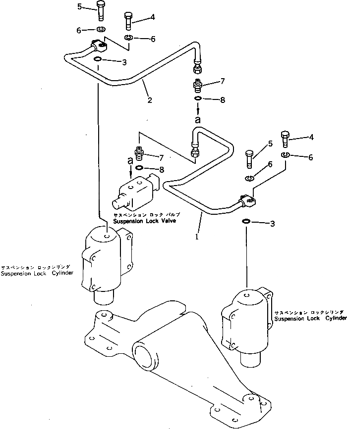 Схема запчастей Komatsu PW150-1 - ПОДВЕСКА ТРУБЫ ХОД И ТРАНСМИССИЯ