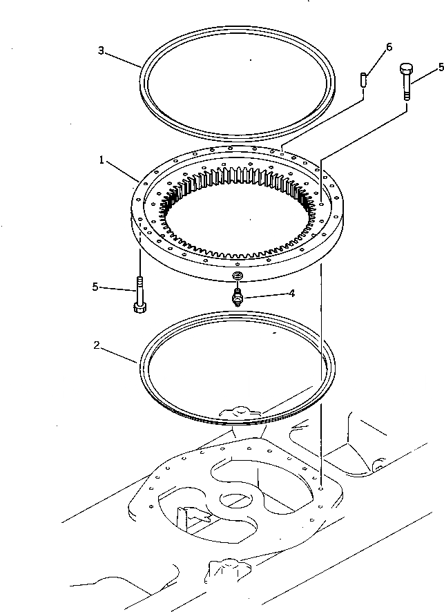 Схема запчастей Komatsu PW150-1 - ПОВОРОТН. КРУГ ПОВОРОТН. И СИСТЕМА УПРАВЛЕНИЯ