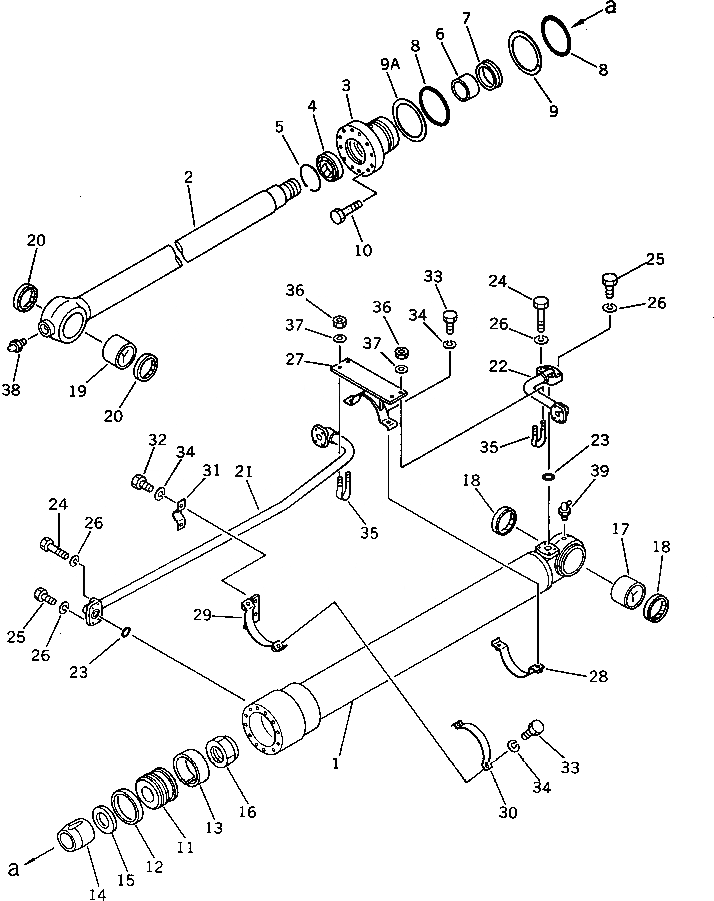 Схема запчастей Komatsu PW150-1 - ЦИЛИНДР КОВША УПРАВЛ-Е РАБОЧИМ ОБОРУДОВАНИЕМ