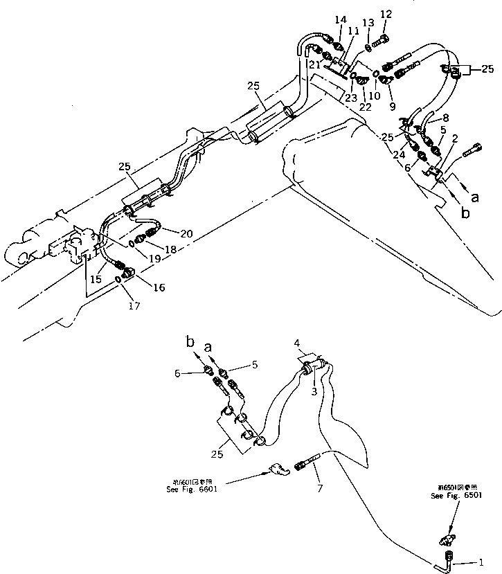 Схема запчастей Komatsu PW150-1 - ГИДРОЛИНИЯ (КЛАПАН - ЦИЛИНДР РУКОЯТИ) (ЗАКРЫВАЮЩИЙ КЛАПАНДЛЯ РАБОЧ. ОБОРУД-Я) УПРАВЛ-Е РАБОЧИМ ОБОРУДОВАНИЕМ