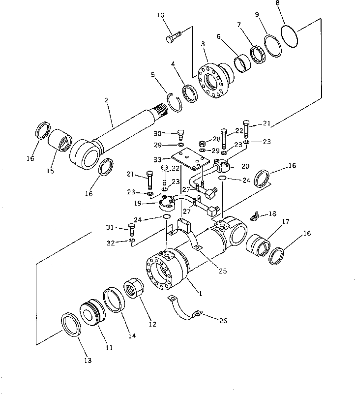 Схема запчастей Komatsu PW150-1 - ЦИЛИНДР ОТВАЛА (ДЛЯ TURKEY)(№-) РАБОЧЕЕ ОБОРУДОВАНИЕ