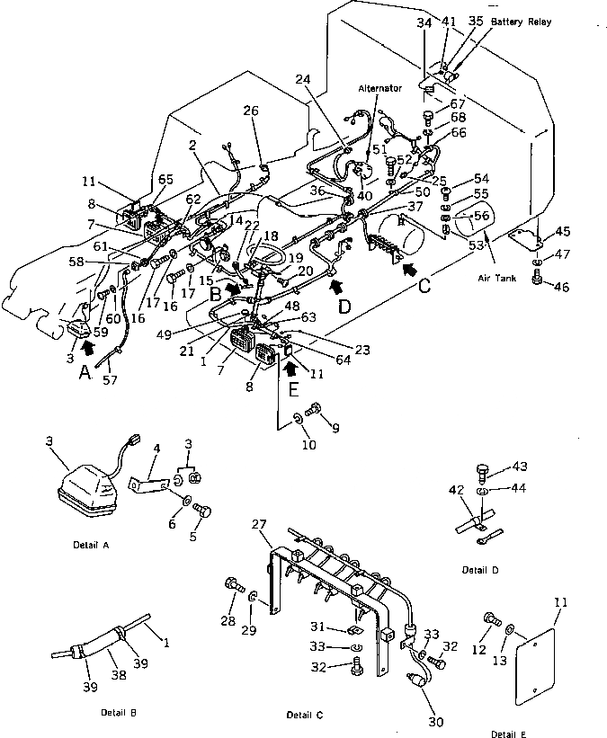 Схема запчастей Komatsu PW150-1 - ЭЛЕКТРИКА (/) (TBG¤ ABE СПЕЦ-Я.) СПЕЦ. APPLICATION ЧАСТИ¤ МАРКИРОВКА¤ ИНСТРУМЕНТ И РЕМКОМПЛЕКТЫ