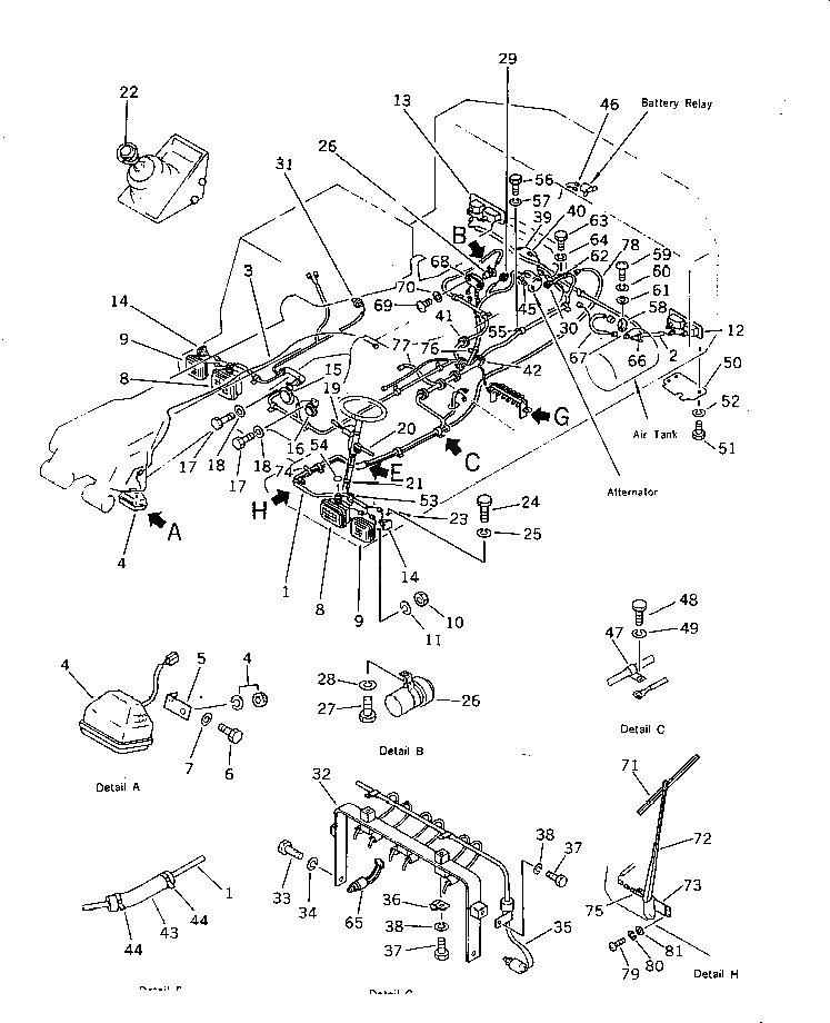 Схема запчастей Komatsu PW150-1 - ЭЛЕКТРИКА (/) (REGULATION OF SWEDEN) СПЕЦ. APPLICATION ЧАСТИ¤ МАРКИРОВКА¤ ИНСТРУМЕНТ И РЕМКОМПЛЕКТЫ