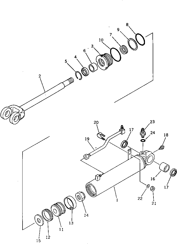Схема запчастей Komatsu PW150-1 - ЦИЛИНДР РУЛЕВ. УПР-Я МОСТ¤ КОЛЕСА И СИСТЕМАУПРАВЛЕНИЯ ПОВОРОТОМ