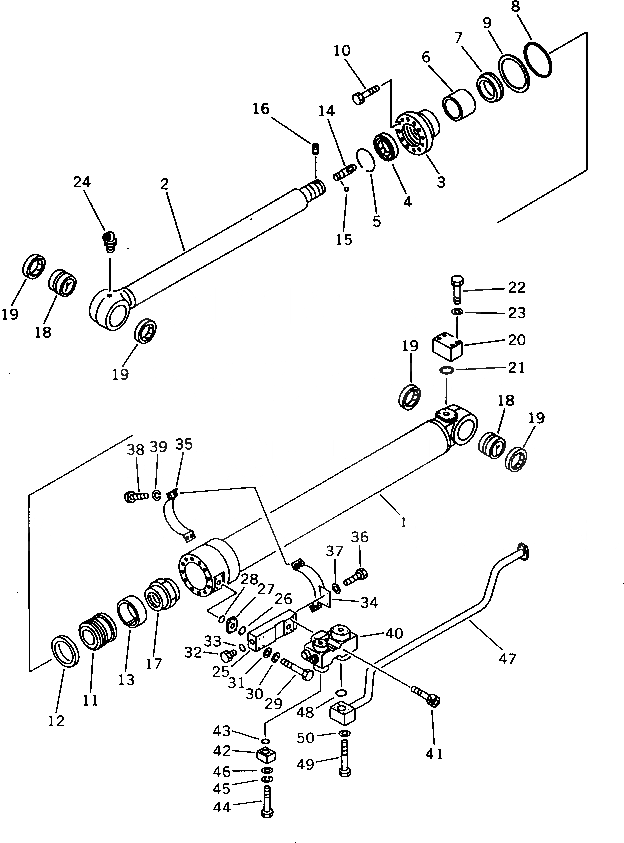 Схема запчастей Komatsu PW150-1 - ЦИЛИНДР РУКОЯТИ(ЗАКРЫВАЮЩИЙ КЛАПАНДЛЯ РАБОЧ. ОБОРУД-Я) УПРАВЛ-Е РАБОЧИМ ОБОРУДОВАНИЕМ