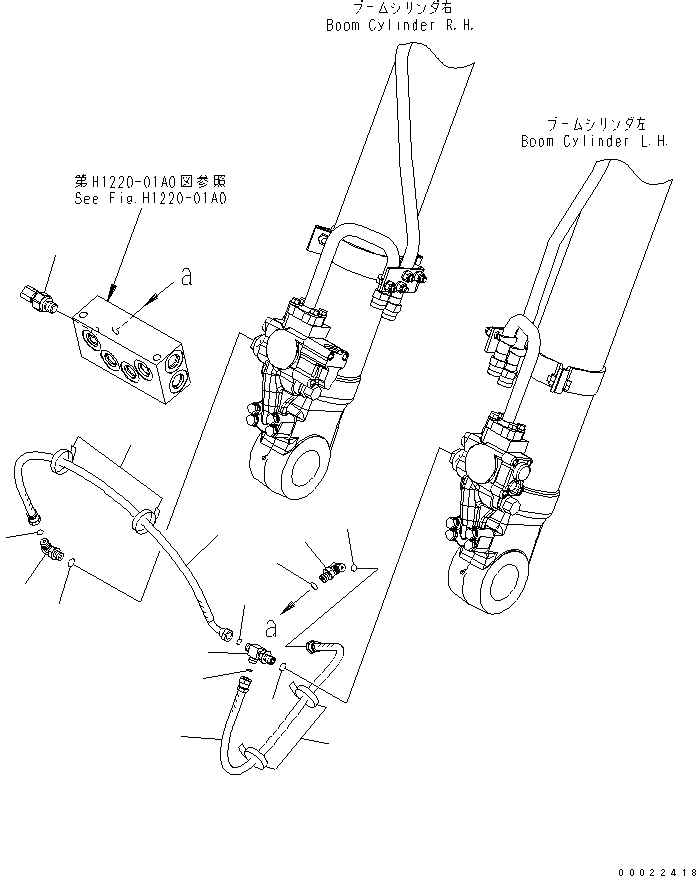Схема запчастей Komatsu PW160-7K - ПРЕДУПРЕЖД. ПЕРЕГРУЗКИ ГИДРАВЛИКА