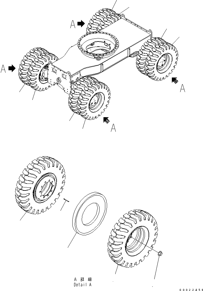 Схема запчастей Komatsu PW160-7K - TWIN КОЛЕСА SUSPENTION И КОЛЕСА
