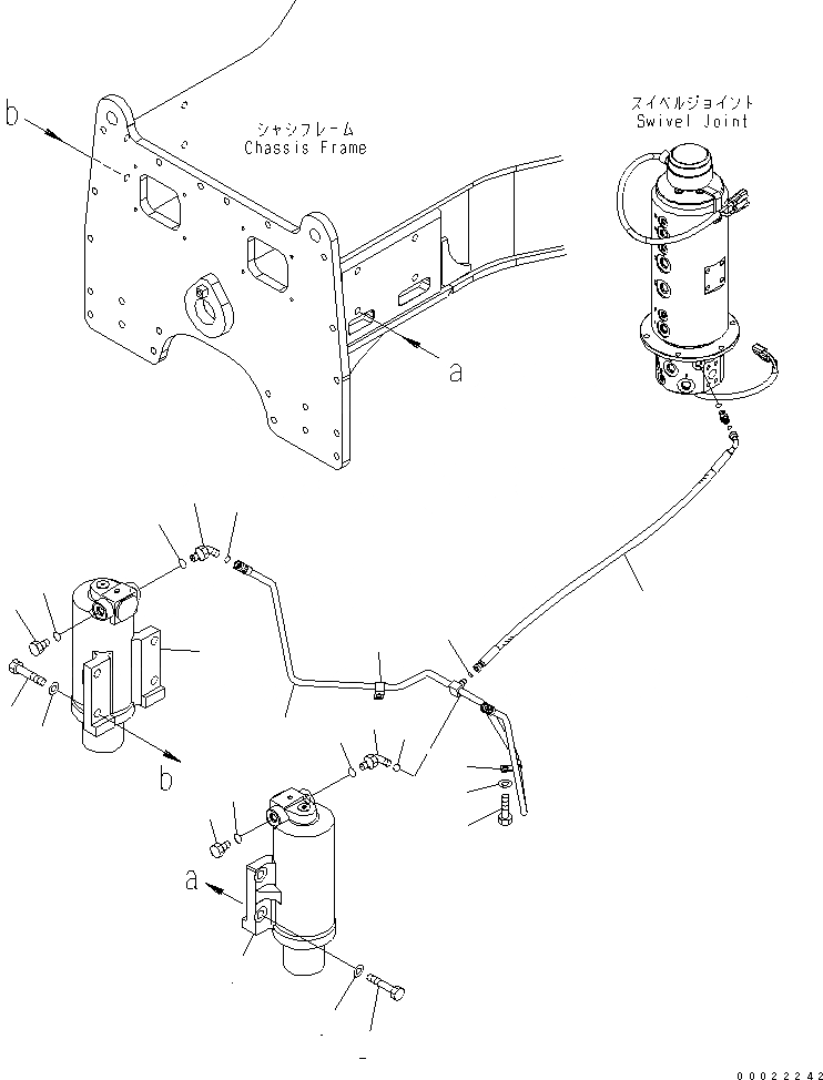 Схема запчастей Komatsu PW160-7K - ПОДВЕСКА БЛОКИР. ЦИЛИНДР И ТРУБЫ SUSPENTION И КОЛЕСА