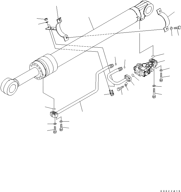 Схема запчастей Komatsu PW160-7K - ЦИЛИНДР СТРЕЛЫ¤ ЛЕВ. (С КЛАПАН БЕЗОПАСНОСТИ) (ДЛЯ 1-СЕКЦИОНН. СТРЕЛЫ)) РАБОЧЕЕ ОБОРУДОВАНИЕ