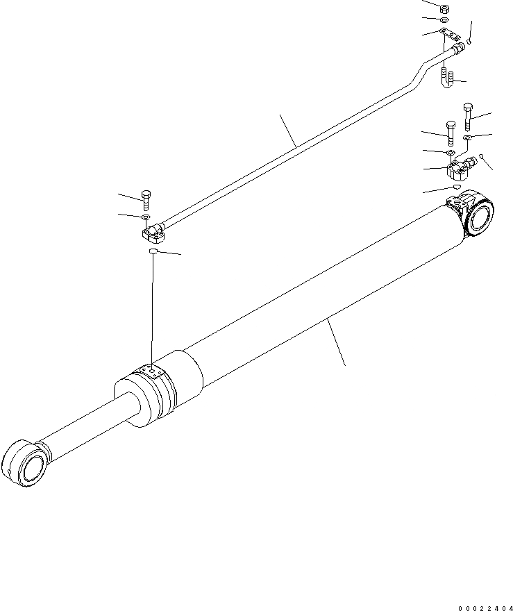Схема запчастей Komatsu PW160-7K - ЦИЛИНДР РУКОЯТИ(КЛАПАН БЕЗОПАСНОСТИ LESS) РАБОЧЕЕ ОБОРУДОВАНИЕ