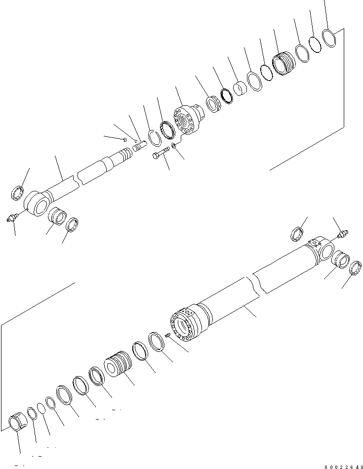 Схема запчастей Komatsu PW160-7K - ЦИЛИНДР РУКОЯТИ ОСНОВН. КОМПОНЕНТЫ И РЕМКОМПЛЕКТЫ