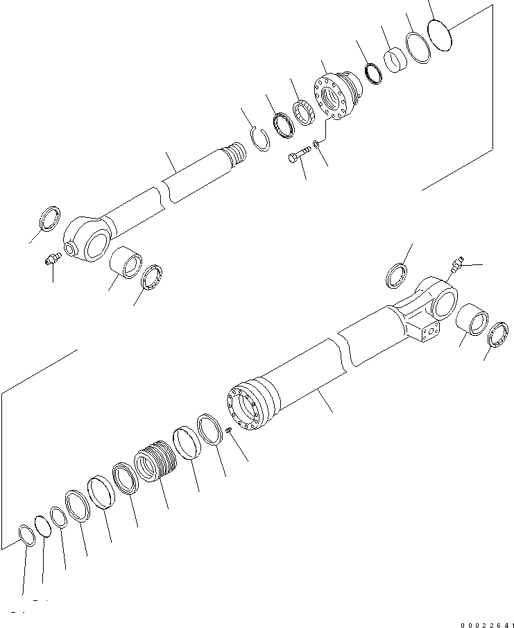 Схема запчастей Komatsu PW160-7K - ЦИЛИНДР КОВША ОСНОВН. КОМПОНЕНТЫ И РЕМКОМПЛЕКТЫ