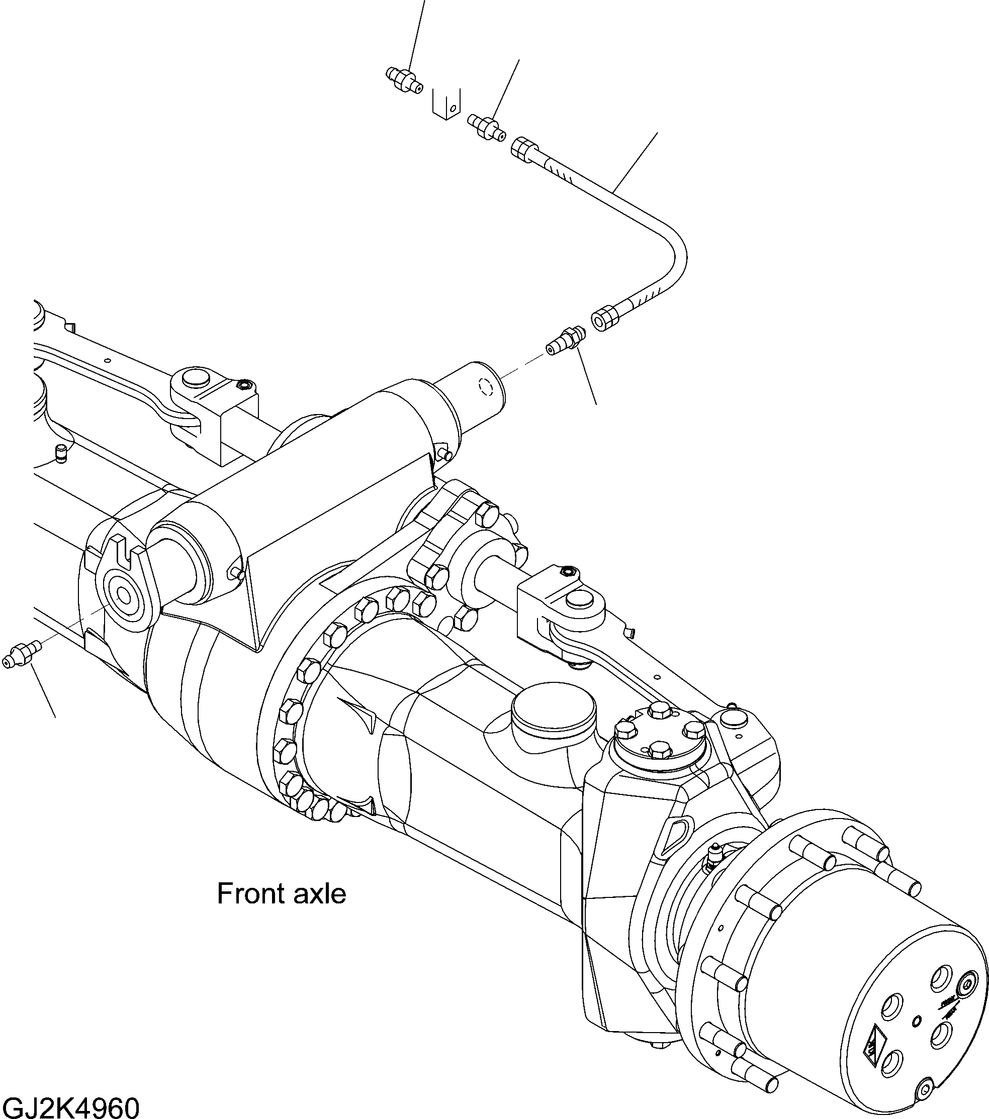 Схема запчастей Komatsu PW160-7E0 - ШАССИ ЛИНИЯ СМАЗКИ F СИЛОВАЯ ПЕРЕДАЧА