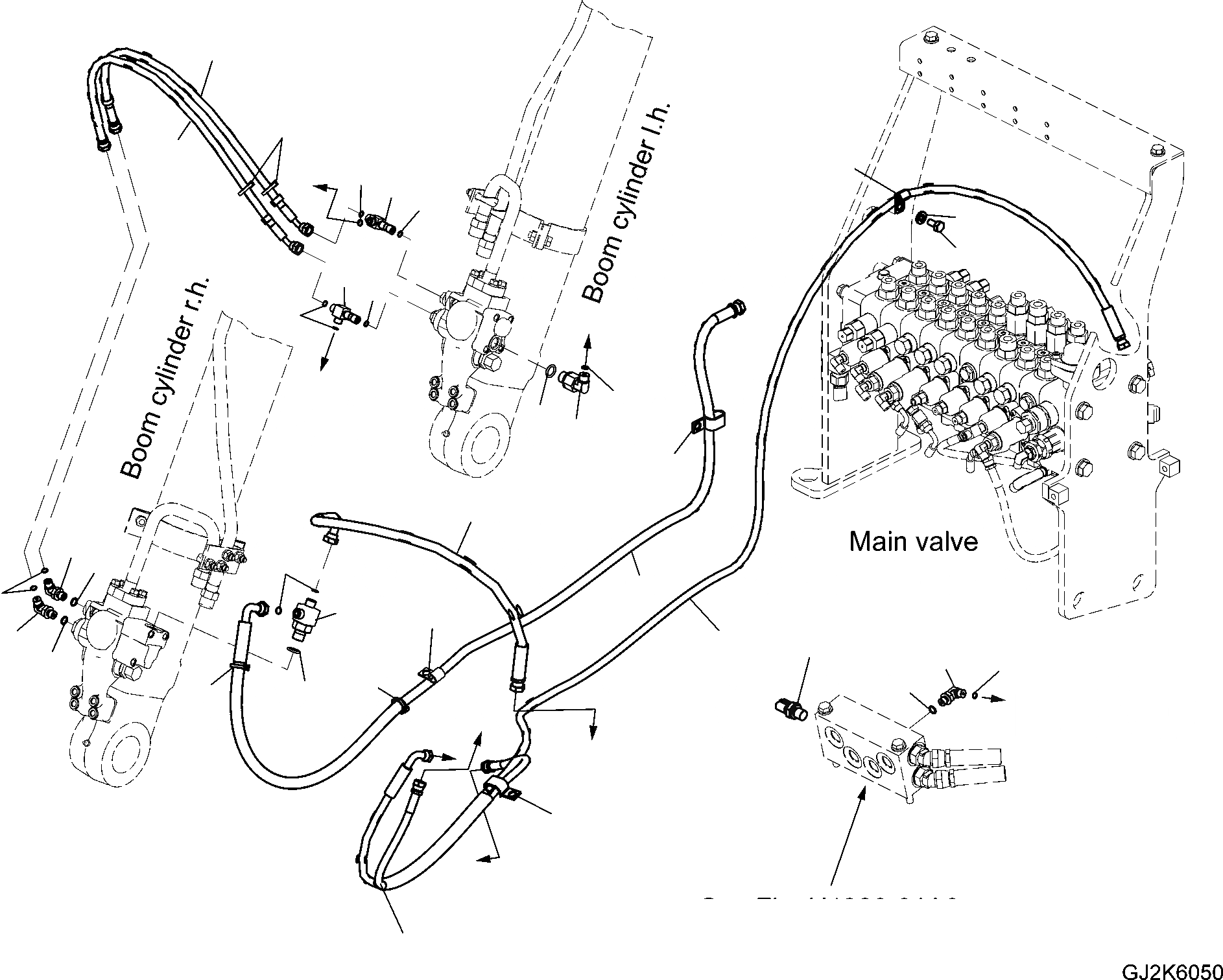 Схема запчастей Komatsu PW160-7E0 - ПРЕДУПРЕЖД. ПЕРЕГРУЗКИ С КЛАПАН БЕЗОПАСНОСТИ H ГИДРАВЛИКА