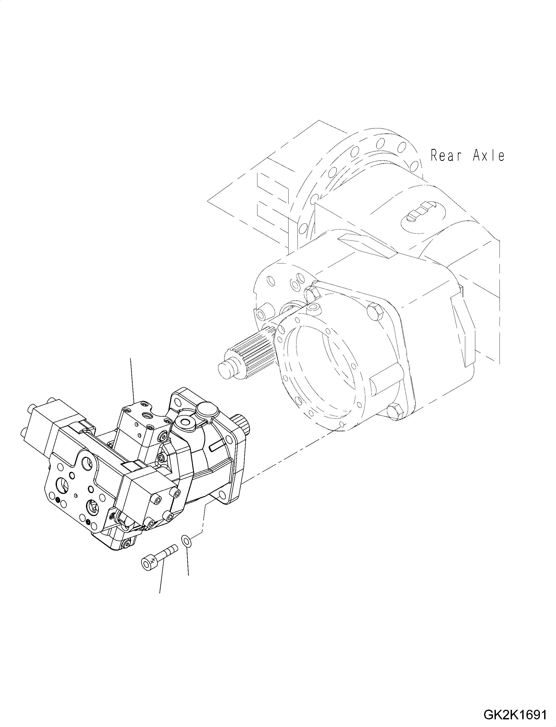 Схема запчастей Komatsu PW160-7E0 - МОТОР ХОДА И ЭЛЕМЕНТЫ КРЕПЛЕНИЯ НИЖНЯЯ ГИДРОЛИНИЯ И ЛИНИЯ ХОДА