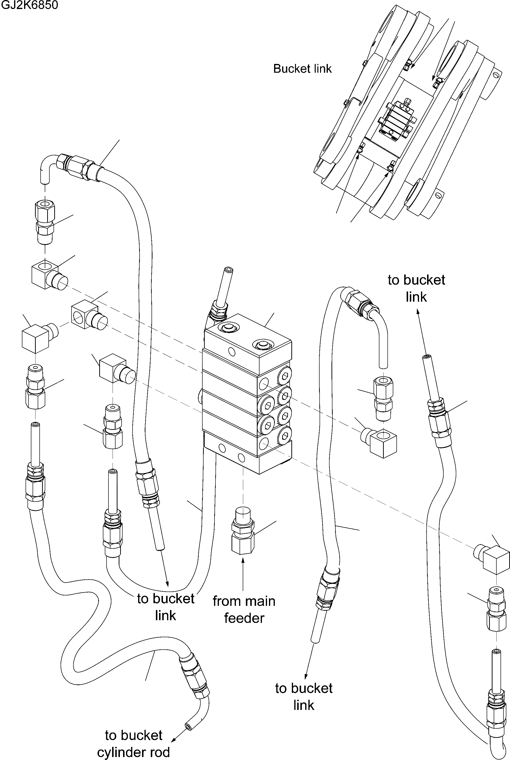 Схема запчастей Komatsu PW160-7E0 - АВТОМАТИЧ. СМАЗ. - СОЕДИНИТЕЛЬН. ЗВЕНО ФИДЕР W РАЗНОЕ