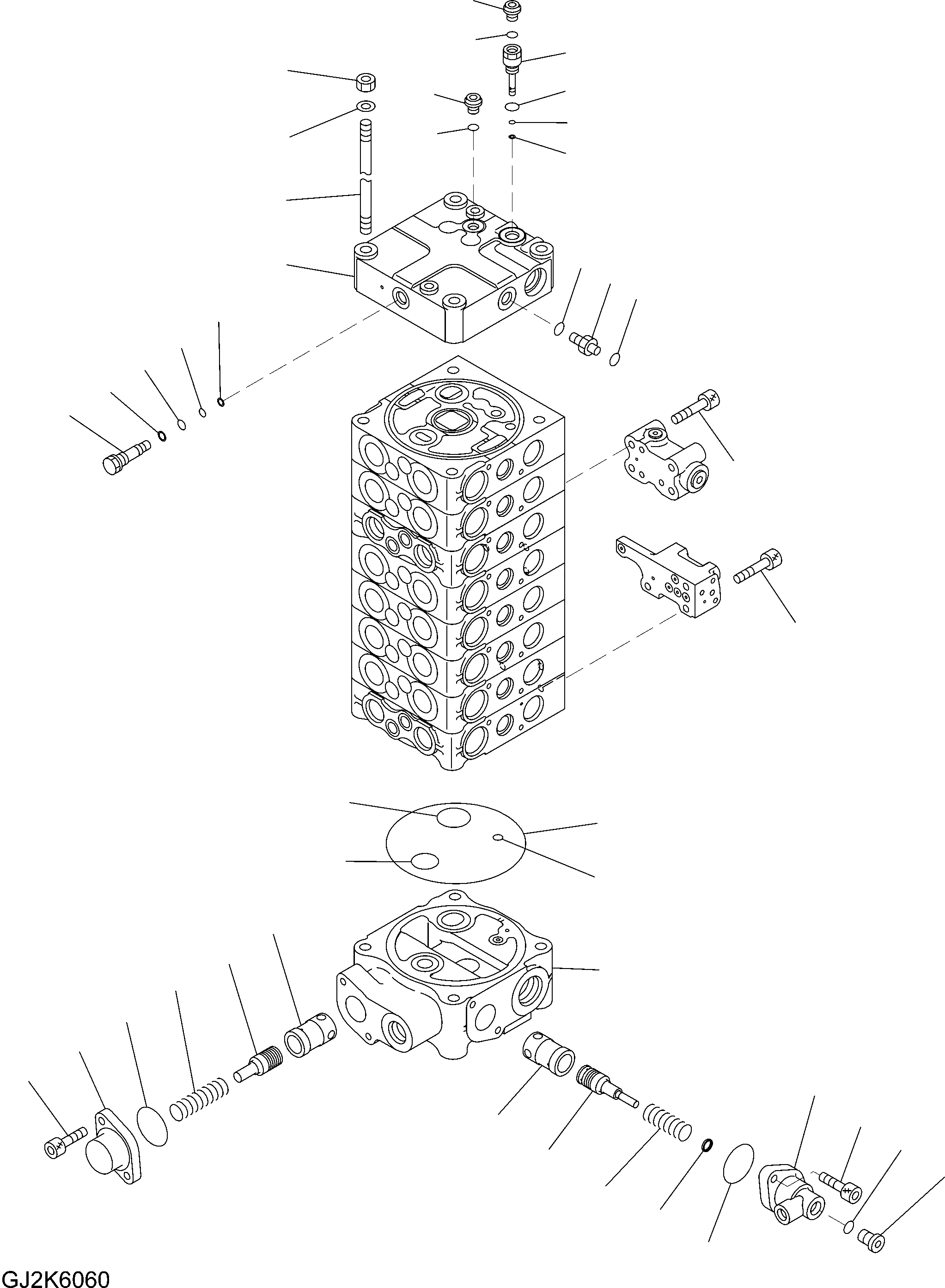 Схема запчастей Komatsu PW160-7E0 - ОСНОВН. КЛАПАН (8-СЕКЦИОНН.) (/9) (ДЛЯ ONE-ЧАСТИ СТРЕЛА) Y ОСНОВН. КОМПОНЕНТЫ И РЕМКОМПЛЕКТЫ