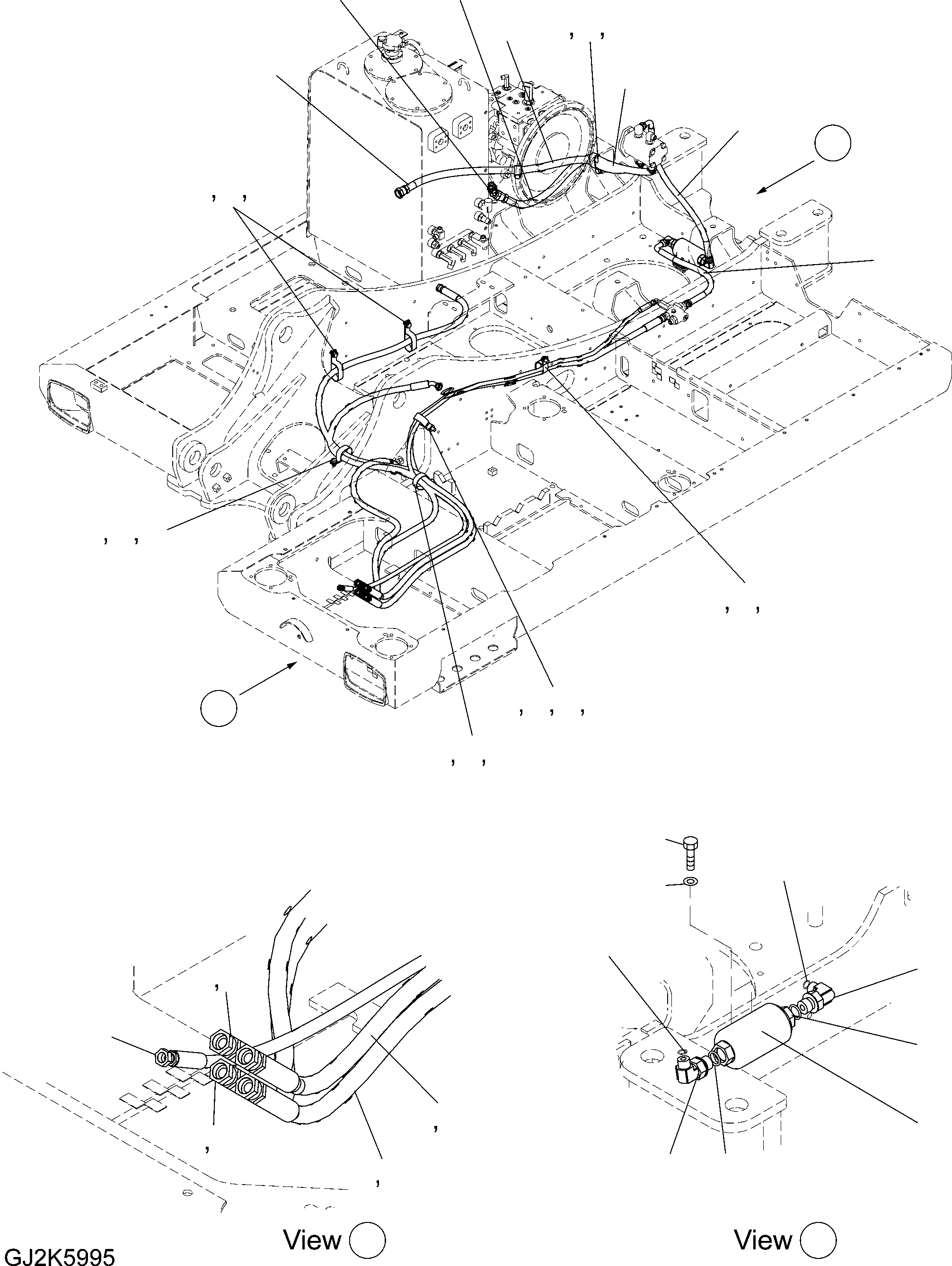 Схема запчастей Komatsu PW160-7 - РУЛЕВ. УПРАВЛЕНИЕ ЛИНИЯ (ВЕРХН.) (ПАТРУБКИ) (ДЛЯ ITALY) K OPERATORґS ОБСТАНОВКА И СИСТЕМА УПРАВЛЕНИЯ