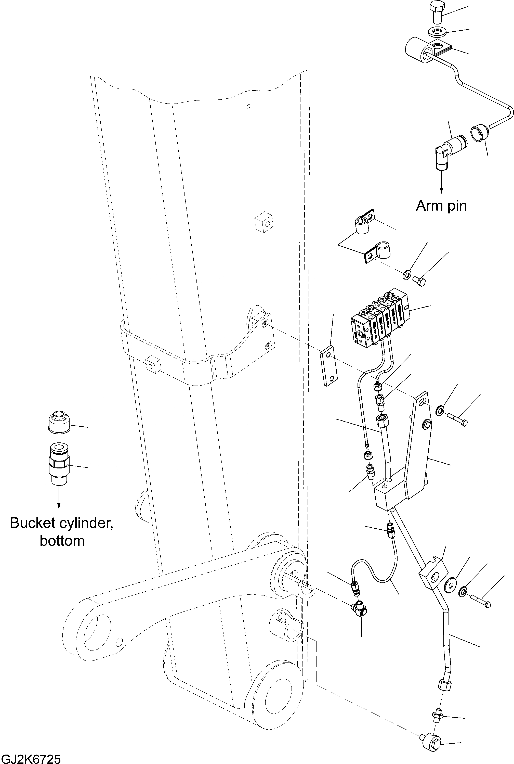 Схема запчастей Komatsu PW160-7 - CENTRAL СМАЗКА (.M РУКОЯТЬ) W РАЗНОЕ