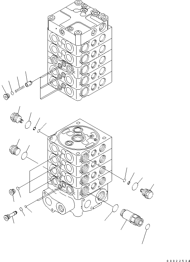 Схема запчастей Komatsu PW160-7 - ОСНОВН. КЛАПАН (9-СЕКЦИОНН.) (/9) (ДЛЯ TWO-ЧАСТИ СТРЕЛА) Y ОСНОВН. КОМПОНЕНТЫ И РЕМКОМПЛЕКТЫ