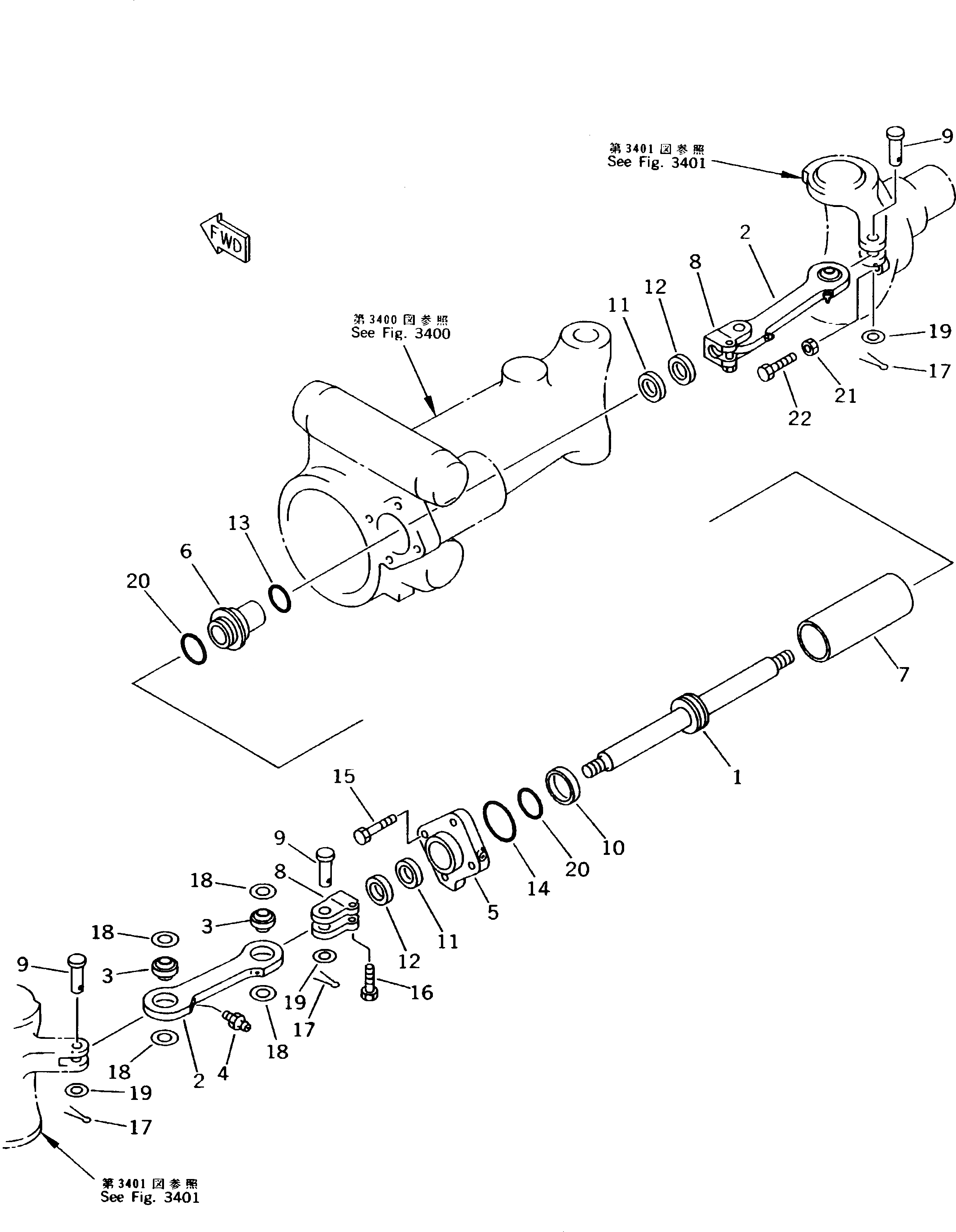 Схема запчастей Komatsu PW170-5K - ПЕРЕДНИЙ МОСТ (/) ШАССИ¤ ТРАНСМИССИЯ¤ МОСТ¤ КОЛЕСА И ВОЗД. СИСТЕМА