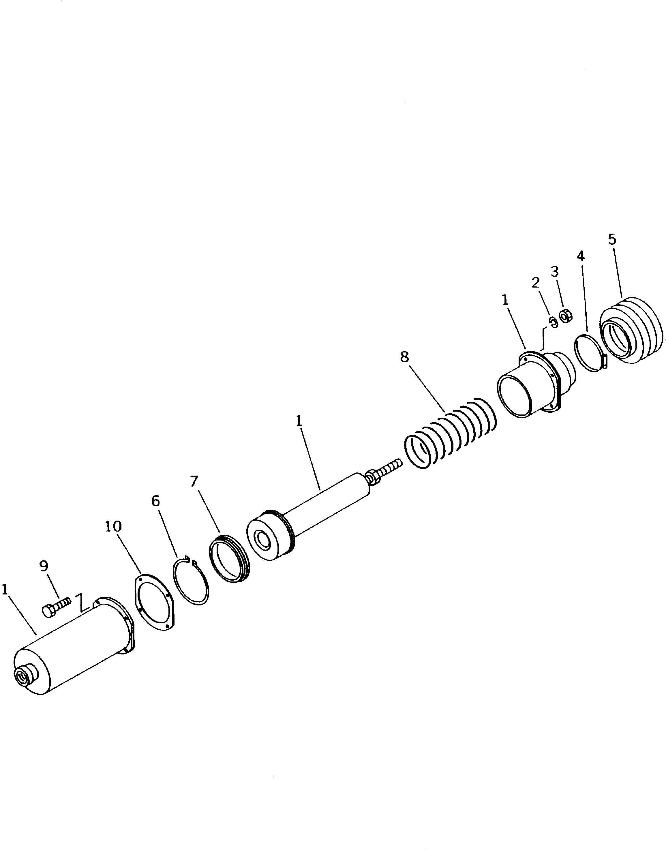 Схема запчастей Komatsu PW170-5K - ЦИЛИНДР СТОЯНОЧН. ТОРМОЗА ШАССИ¤ ТРАНСМИССИЯ¤ МОСТ¤ КОЛЕСА И ВОЗД. СИСТЕМА