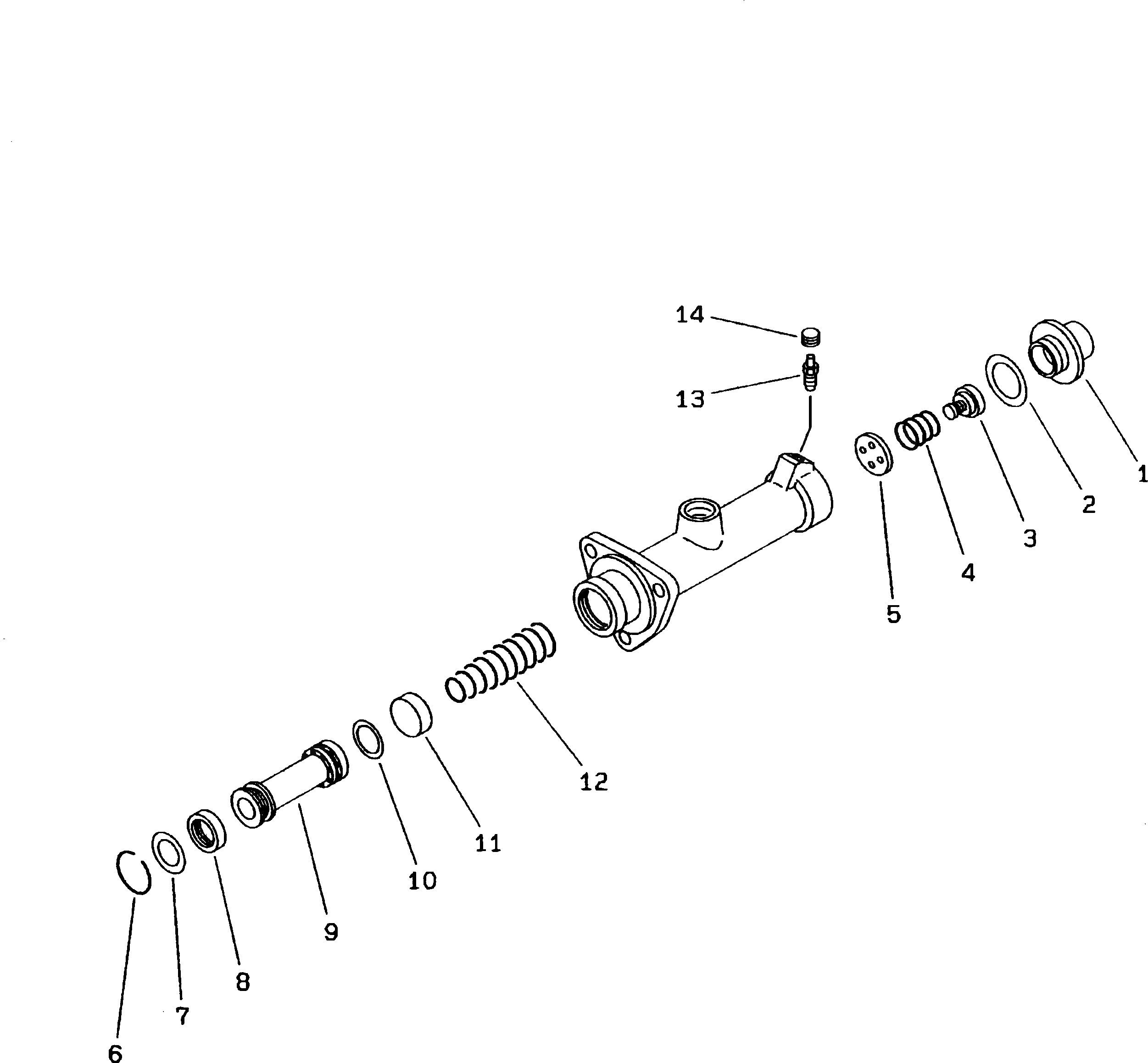 Схема запчастей Komatsu PW170-5K - ГЛАВН. ЦИЛИНДР ШАССИ¤ ТРАНСМИССИЯ¤ МОСТ¤ КОЛЕСА И ВОЗД. СИСТЕМА