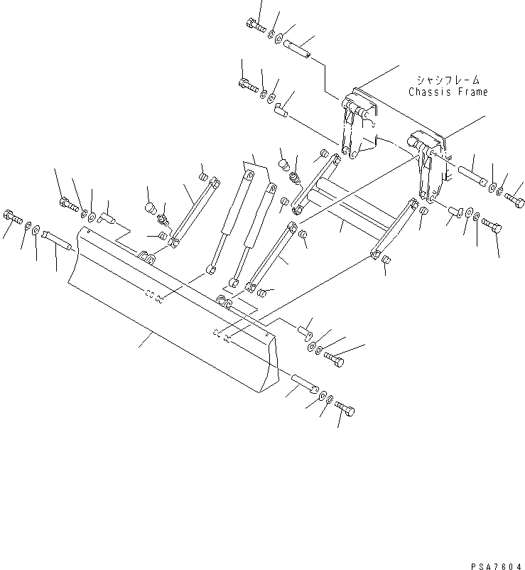 Схема запчастей Komatsu PW170-5K - ПЕРЕДН. ОТВАЛ ШАССИ¤ ТРАНСМИССИЯ¤ МОСТ¤ КОЛЕСА И ВОЗД. СИСТЕМА