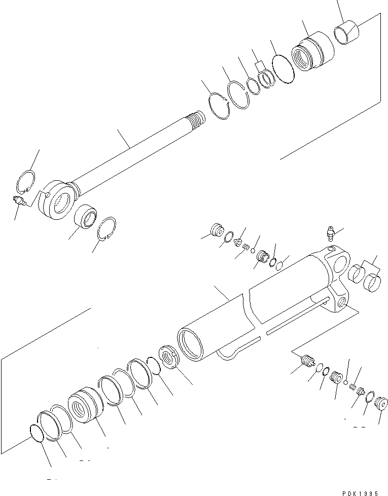 Схема запчастей Komatsu PW170-5K - ЦИЛИНДР ОПОРЫ ШАССИ¤ ТРАНСМИССИЯ¤ МОСТ¤ КОЛЕСА И ВОЗД. СИСТЕМА