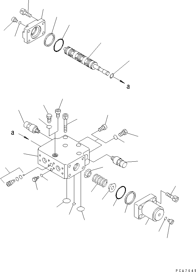 Схема запчастей Komatsu PW170-5K - МОТОР ХОДА (7/7) (КОЖУХ) УПРАВЛ-Е РАБОЧИМ ОБОРУДОВАНИЕМ