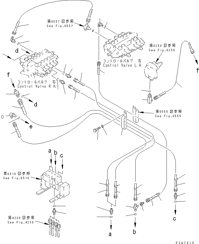 Схема запчастей Komatsu PW170-5K - ГИДРОЛИНИЯ (P.P.C. ТРУБЫ /) УПРАВЛ-Е РАБОЧИМ ОБОРУДОВАНИЕМ