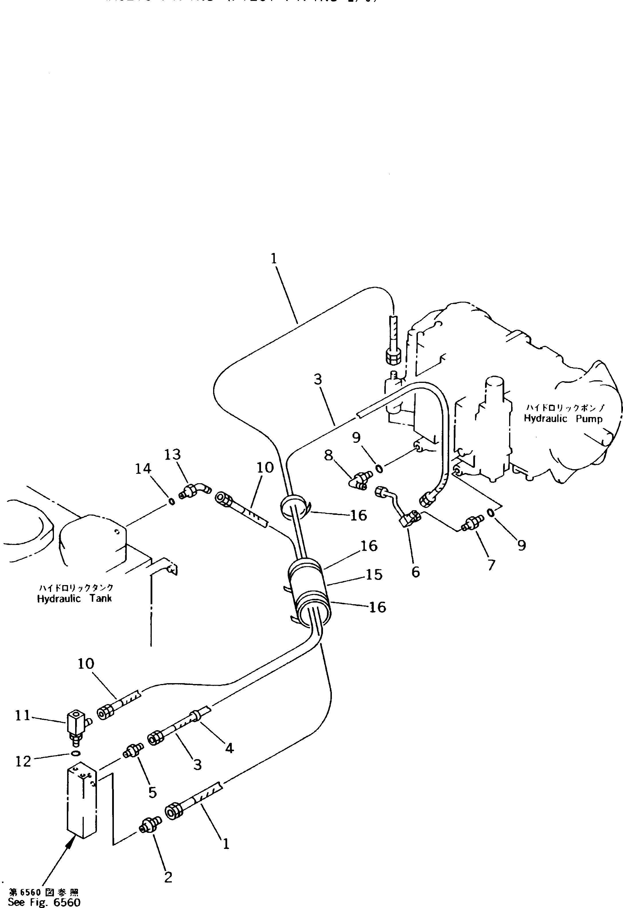 Схема запчастей Komatsu PW170-5K - ГИДРОЛИНИЯ (ГЛАВН. ТРУБЫ /) УПРАВЛ-Е РАБОЧИМ ОБОРУДОВАНИЕМ