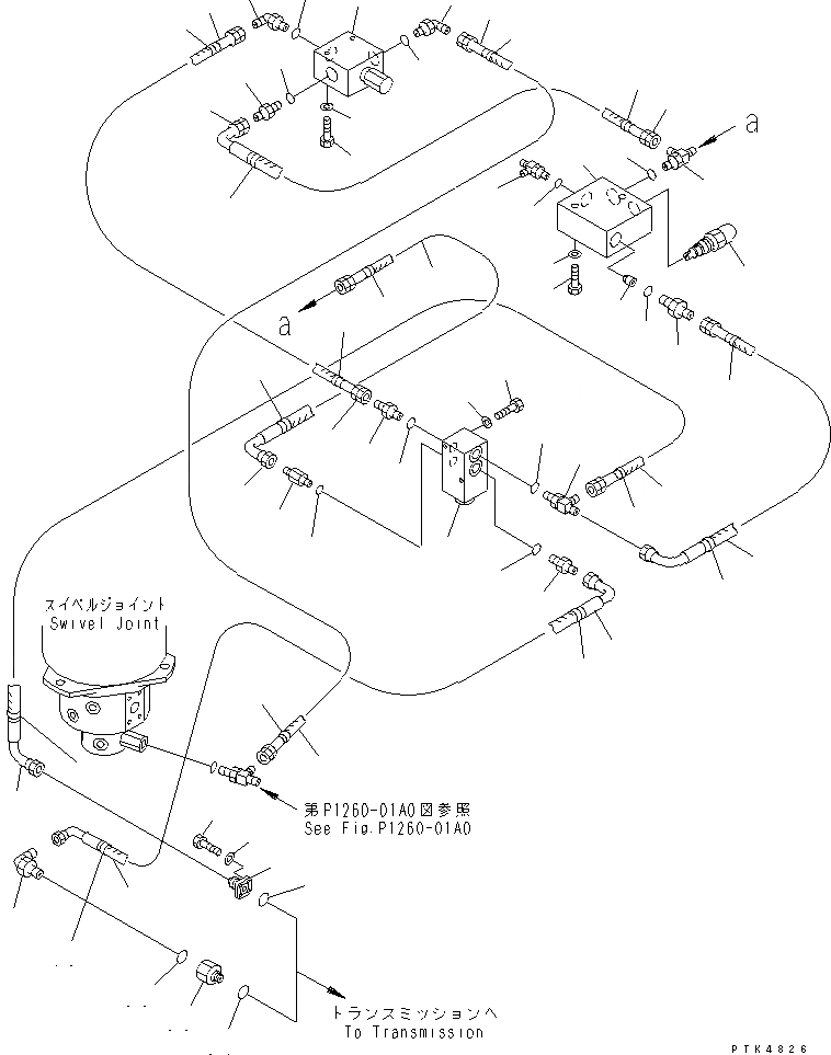 Схема запчастей Komatsu PW170ES-6K - УПРАВЛ-Е ТРАНСМИССИЕЙ(№K-K999) F СИЛОВАЯ ПЕРЕДАЧА