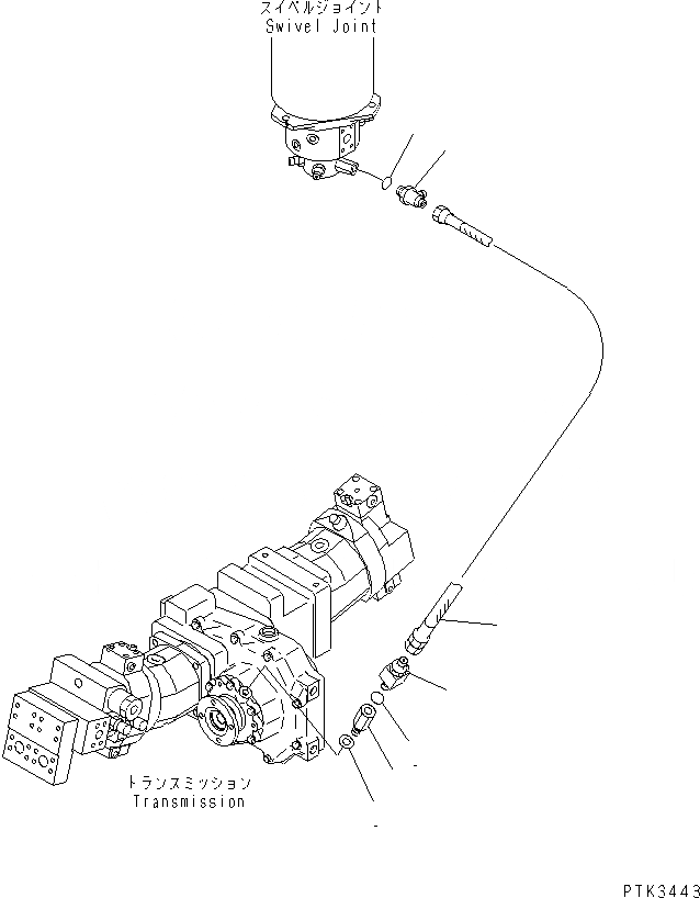 Схема запчастей Komatsu PW170ES-6K - СТОЯНОЧНЫЙ ТОРМОЗ ЛИНИЯ  НИЖНЯЯ ГИДРОЛИНИЯ И ЛИНИЯ ХОДА