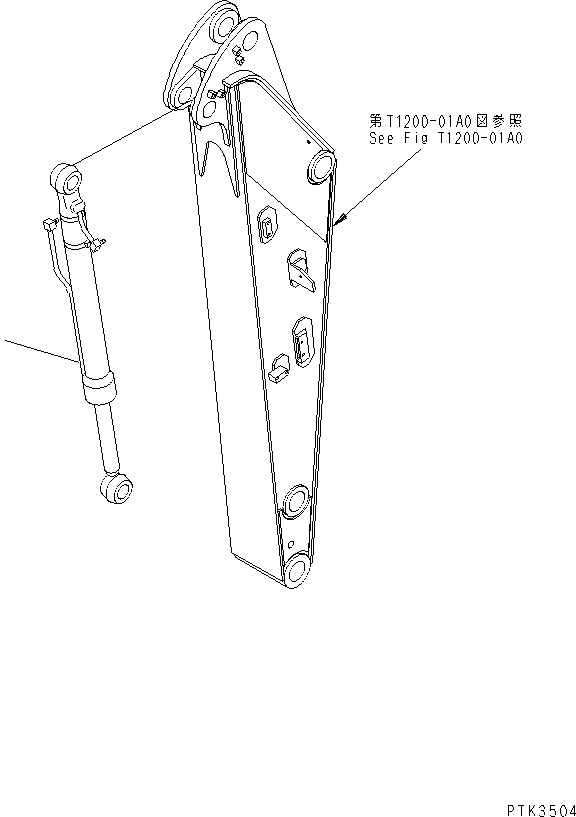 Схема запчастей Komatsu PW170ES-6K - РАБОЧЕЕ ОБОРУДОВАНИЕ ЦИЛИНДР (КОВШ) T РАБОЧЕЕ ОБОРУДОВАНИЕ