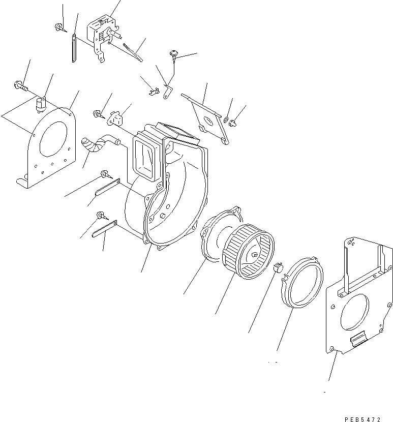 Схема запчастей Komatsu PW170ES-6K - НАГНЕТАТЕЛЬ ASSEMBLY (С КОНДИЦИОНЕРОМ)(№K-) Y ОСНОВН. КОМПОНЕНТЫ И РЕМКОМПЛЕКТЫ