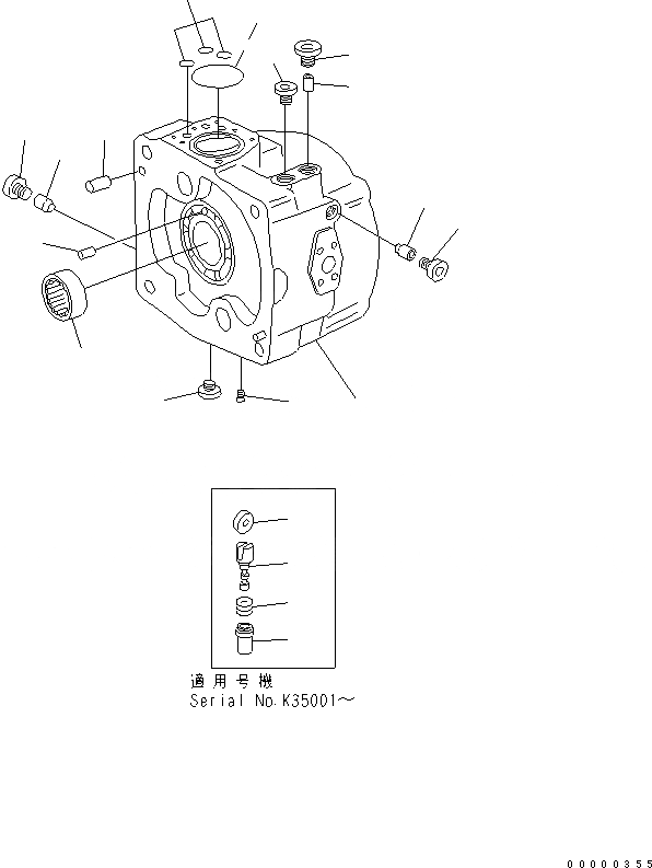 Схема запчастей Komatsu PW170ES-6K-KA - ОСНОВН. НАСОС (ВНУТР. ЧАСТИ) (/) ГИДРАВЛИКА