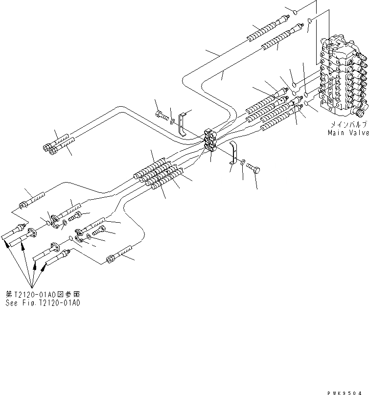 Схема запчастей Komatsu PW170ES-6K-KA - ГИДРОЛИНИЯ РУКОЯТИ И КОВША(ДЛЯ 2-СЕКЦИОНН. СТРЕЛЫ)(№K-) ГИДРАВЛИКА