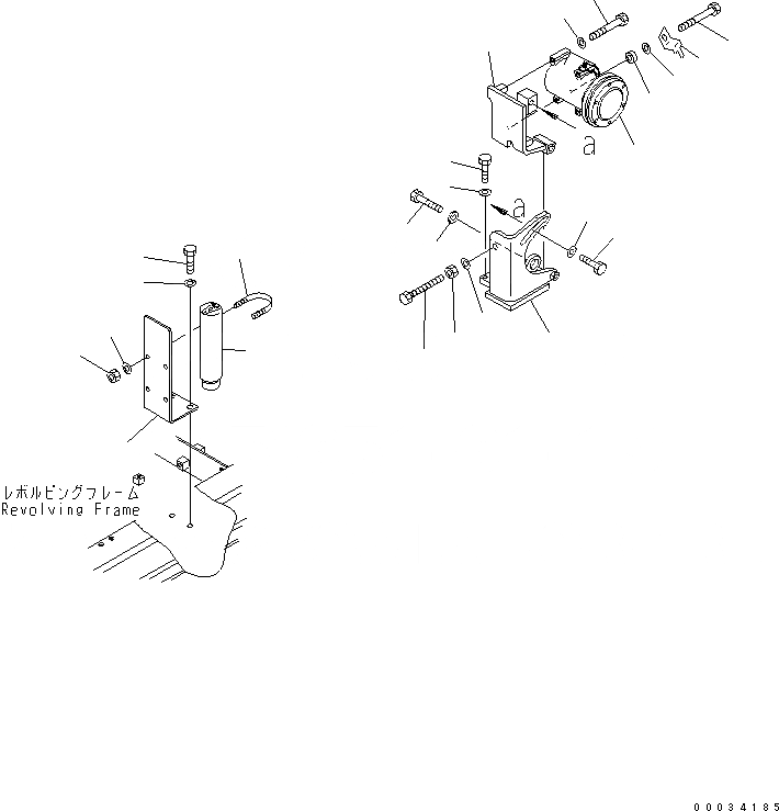 Схема запчастей Komatsu PW180-7K - КОНДИЦ. ВОЗДУХА (КОМПРЕССОР И ВЛАГООТДЕЛИТЕЛЬ) КАБИНА ОПЕРАТОРА И СИСТЕМА УПРАВЛЕНИЯ