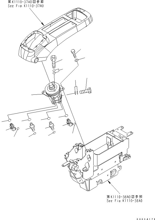 Схема запчастей Komatsu PW180-7K - ОСНОВН. КОНСТРУКЦИЯ (P.P.C. КЛАПАН¤ ЛЕВ.) КАБИНА ОПЕРАТОРА И СИСТЕМА УПРАВЛЕНИЯ