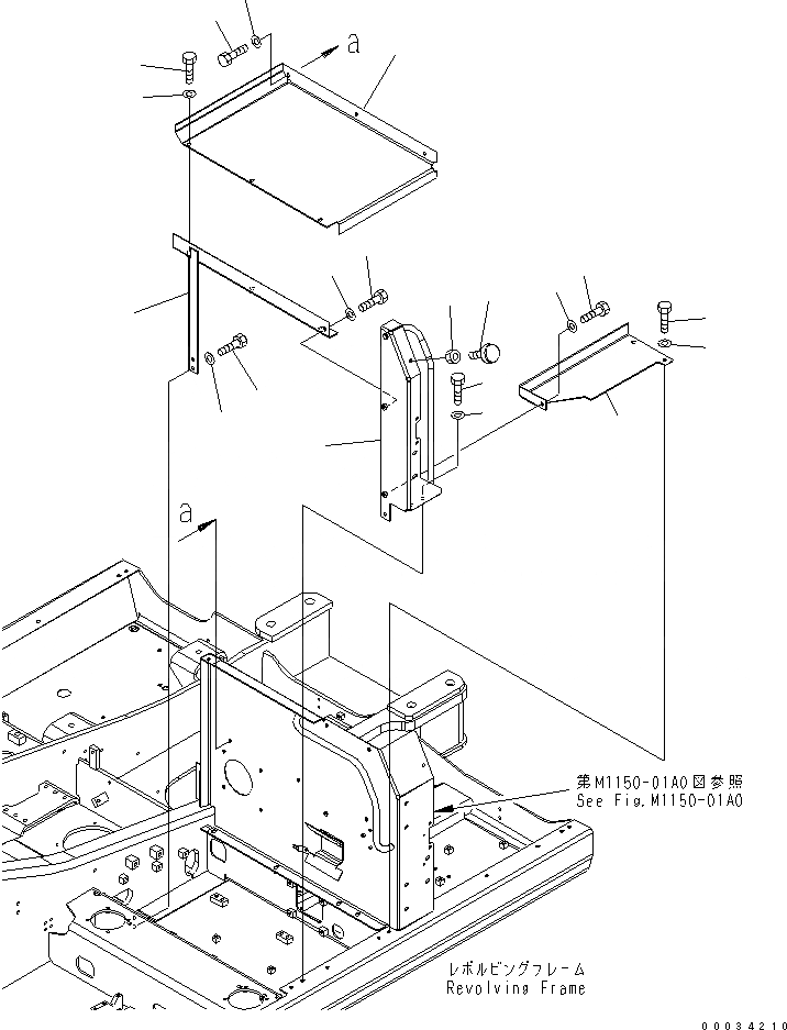 Схема запчастей Komatsu PW180-7K - WALK WAY (КАБИНА) ЧАСТИ КОРПУСА