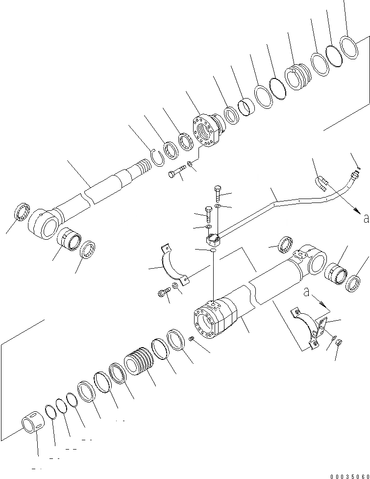 Схема запчастей Komatsu PW180-7K - ЦИЛИНДР СТРЕЛЫ(ДЛЯ 2-СЕКЦИОНН. СТРЕЛЫ) ОСНОВН. КОМПОНЕНТЫ И РЕМКОМПЛЕКТЫ